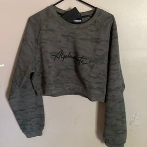 Alphalete womens athletics crew crop sweatshirt